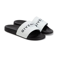 Claquettes avec logo imprimé - Blanc
