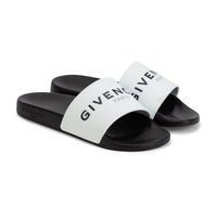 Claquettes avec logo imprimé - Blanc
