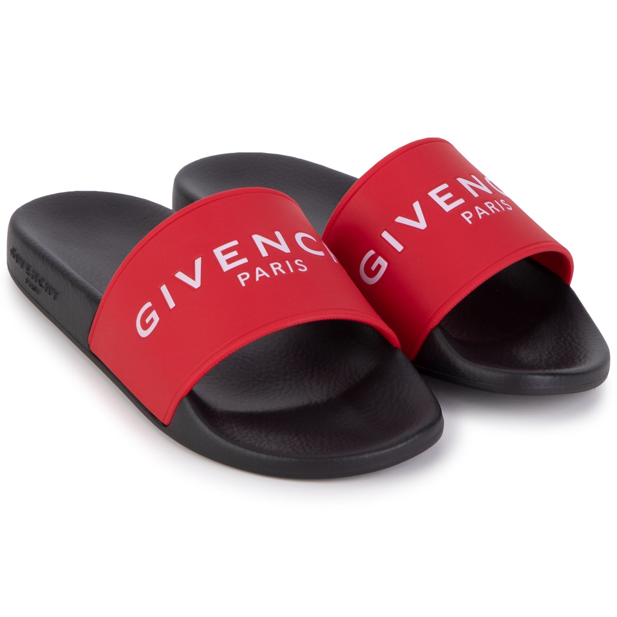 Sandales slide avec sigle en relief - Piment