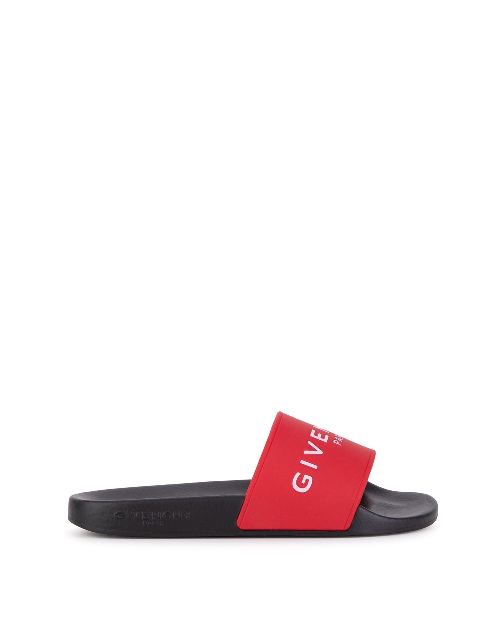 Sandales slide avec sigle en relief - Piment