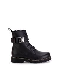 Leather ankle boots - Black