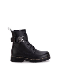 Leather ankle boots - Black