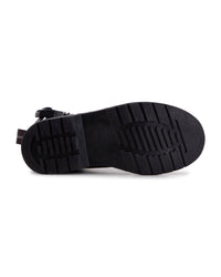 Leather ankle boots - Black