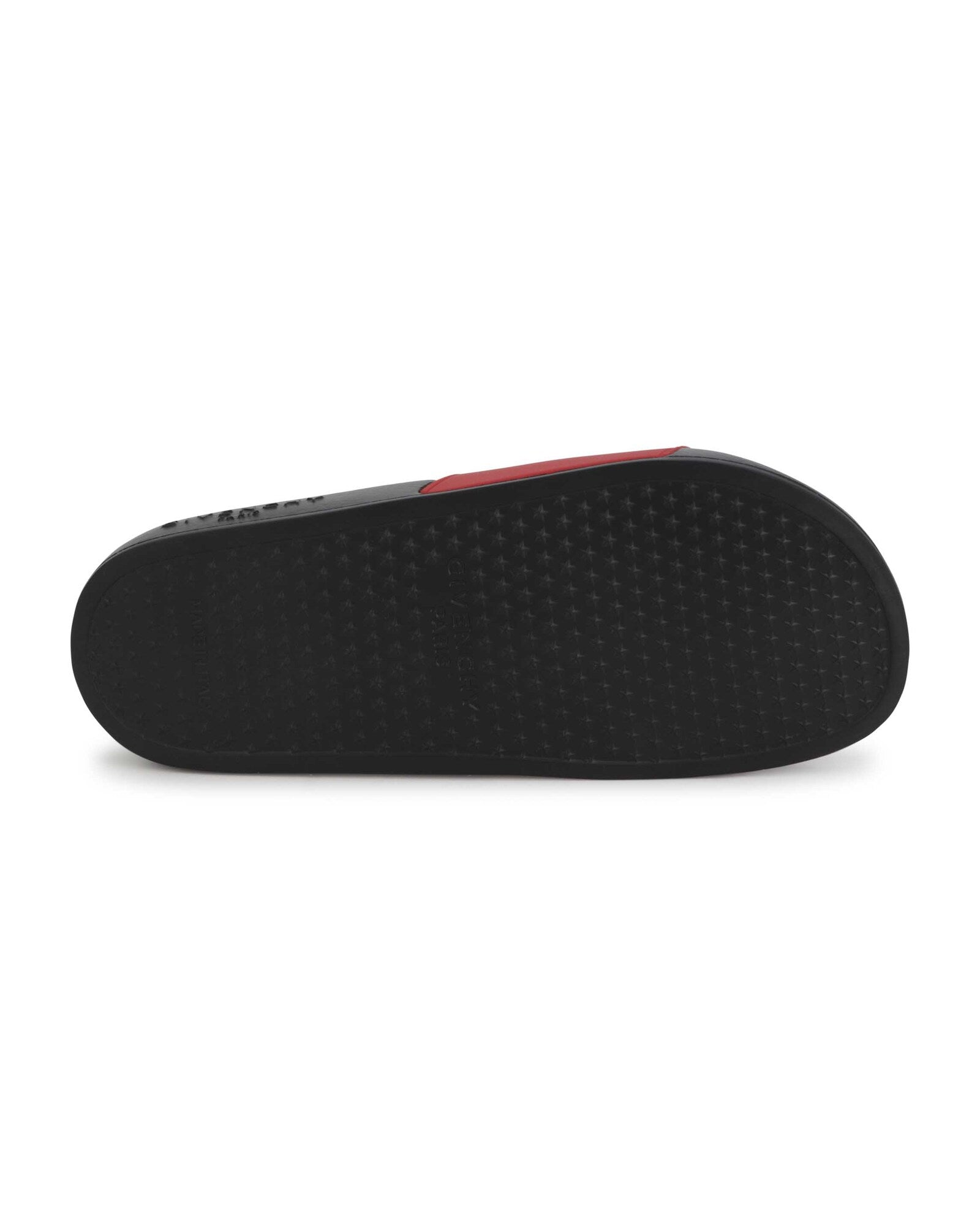 Slide mules with embossed logo - Pimento pepper