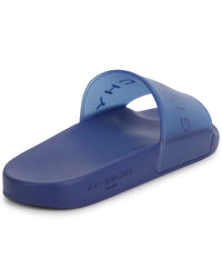 Mules slide translucide avec imprimé en relief - Bleu Roi