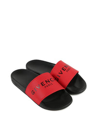 Sandales avec logo en relief - Rouge