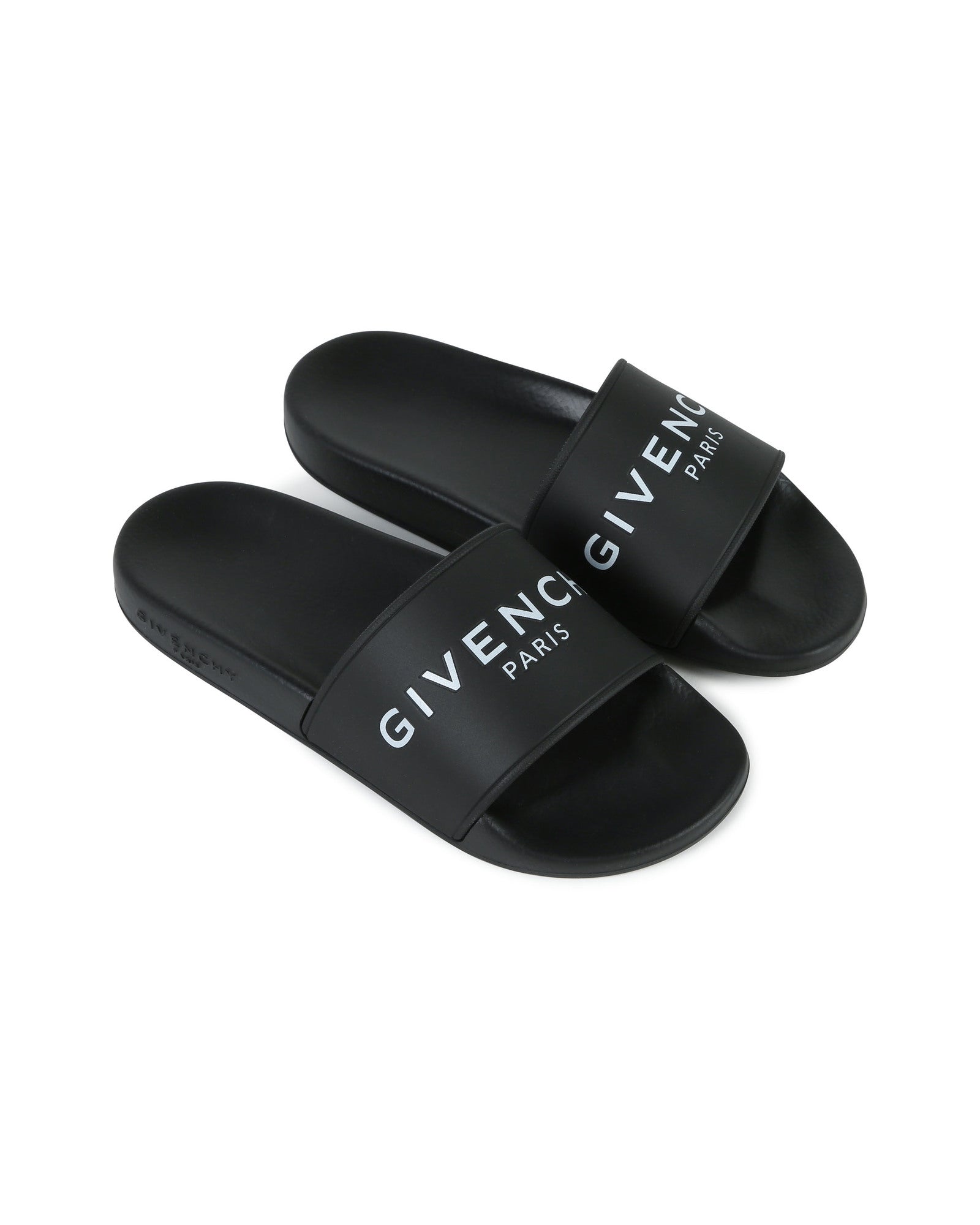 Mules with embossed logo - Black