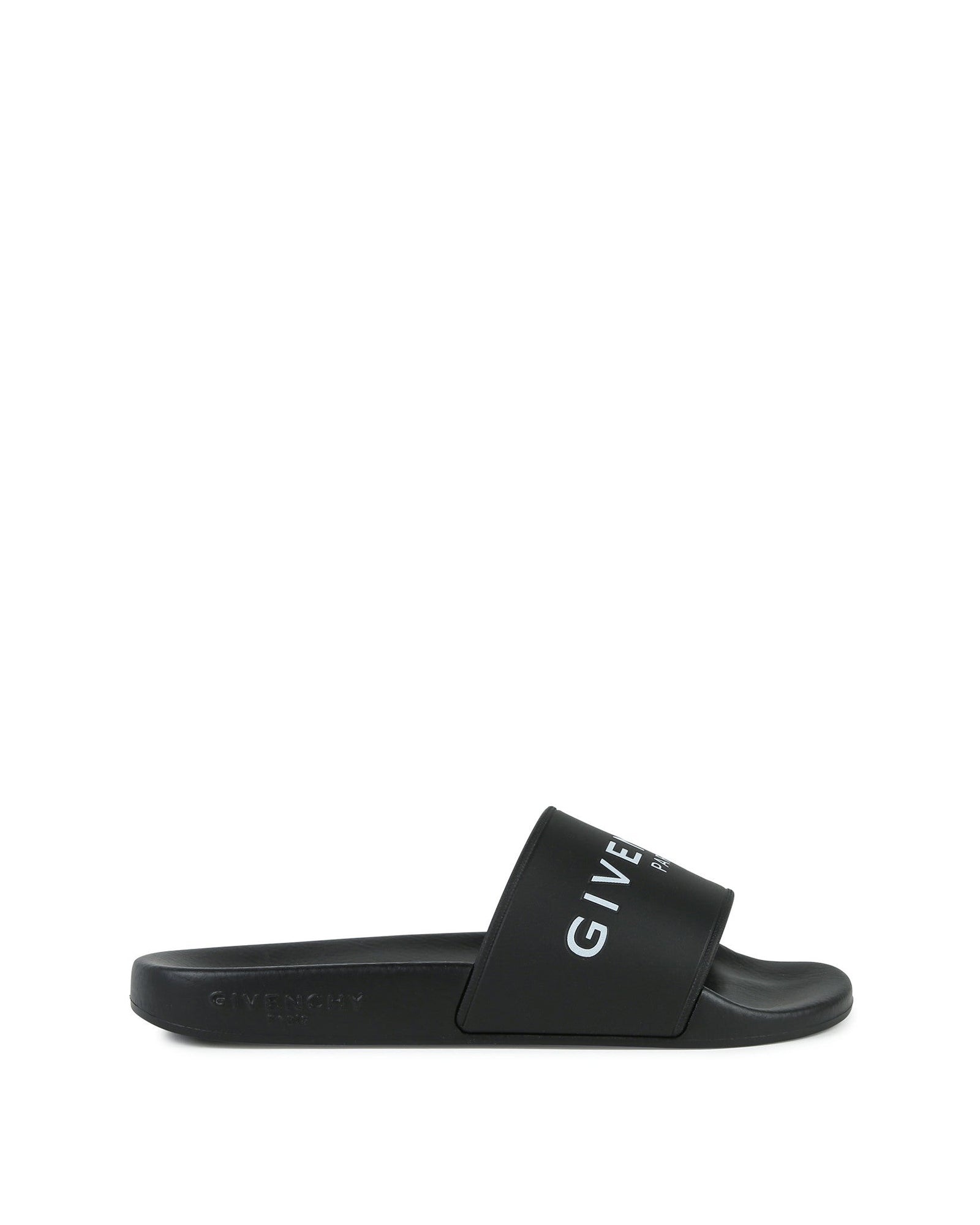 Mules with embossed logo - Black