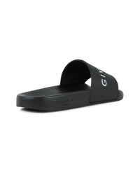 Mules with embossed logo - Black