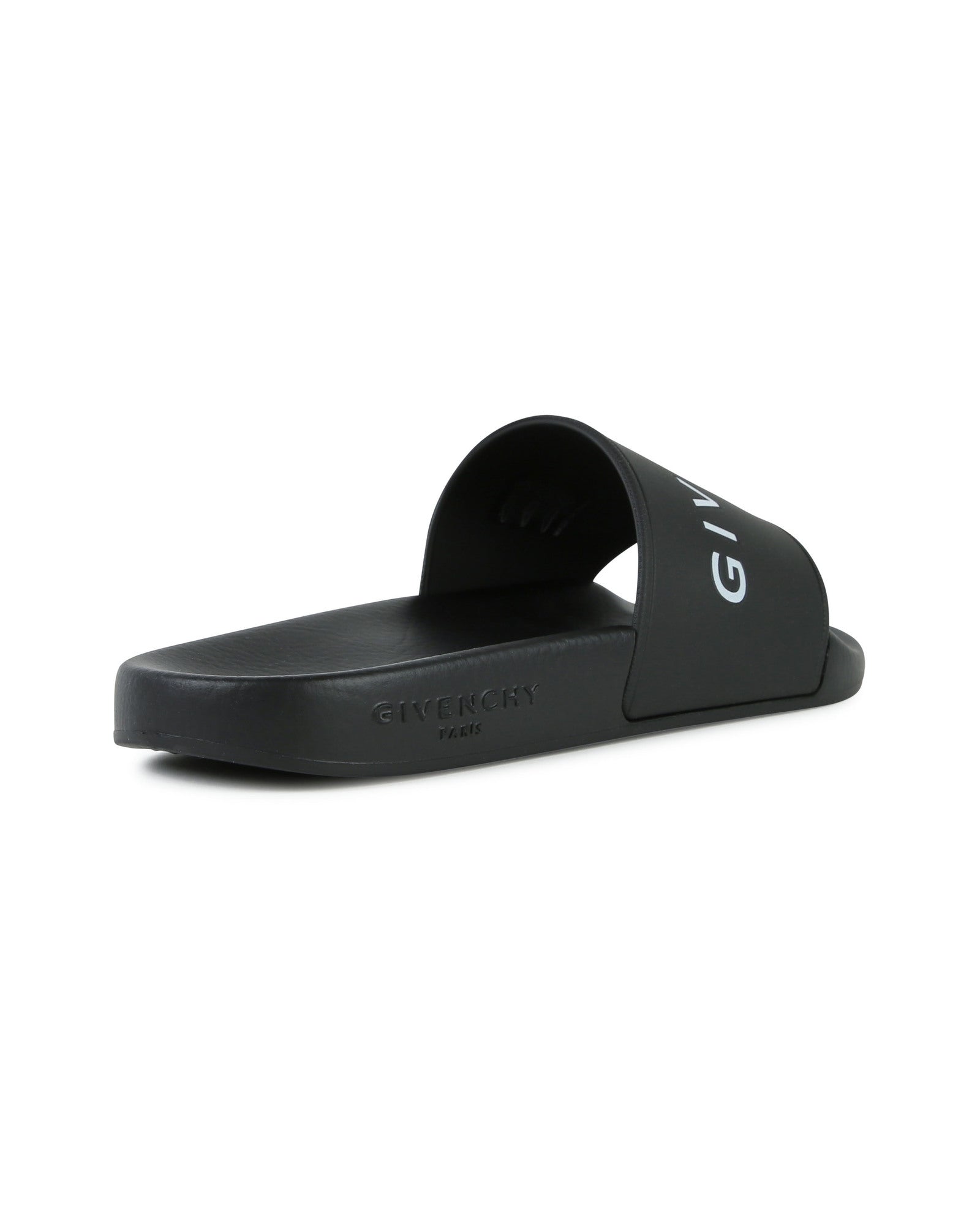 Mules with embossed logo - Black