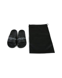Mules with embossed logo - Black