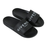 Mules avec logo en relief - Black