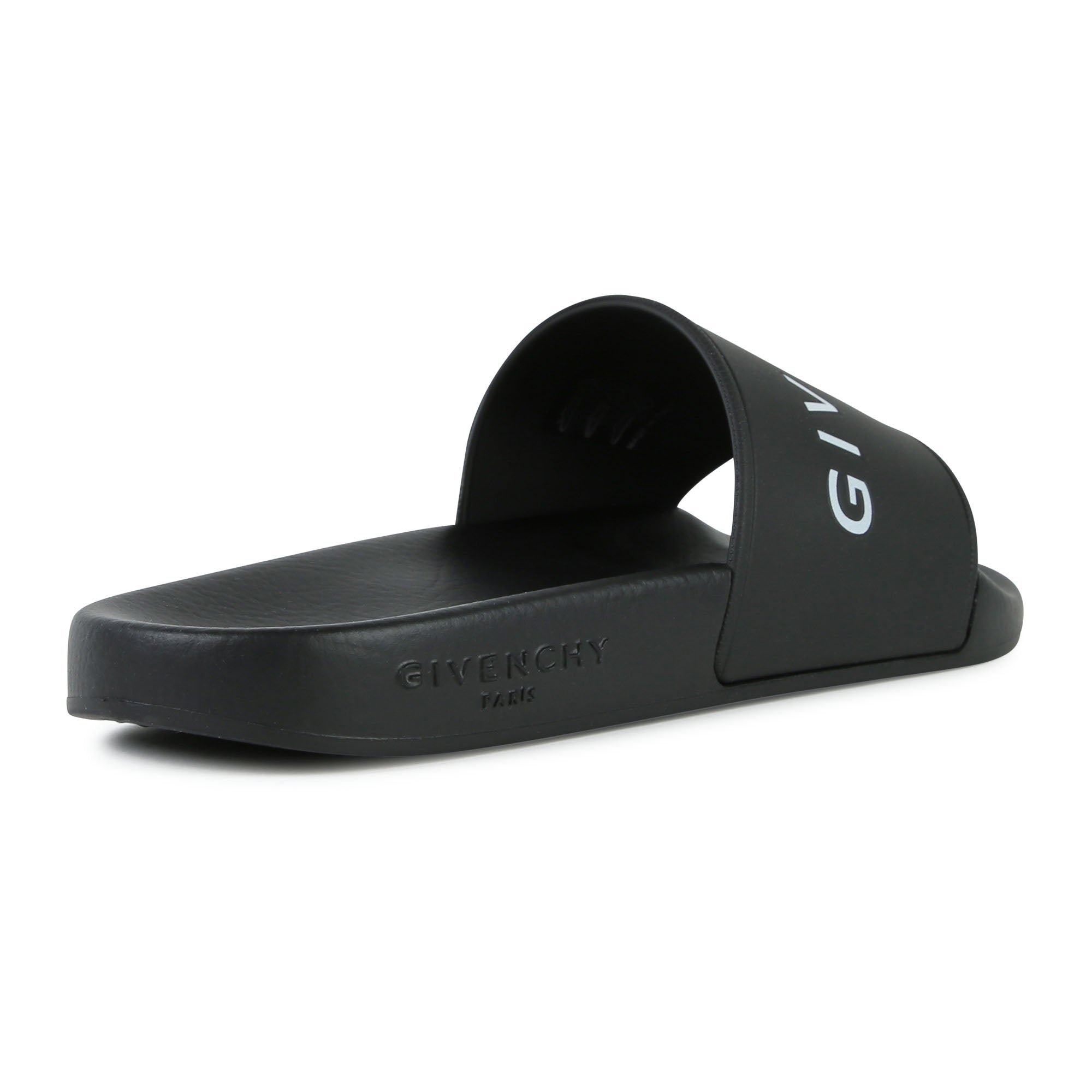 Mules avec logo en relief - Black