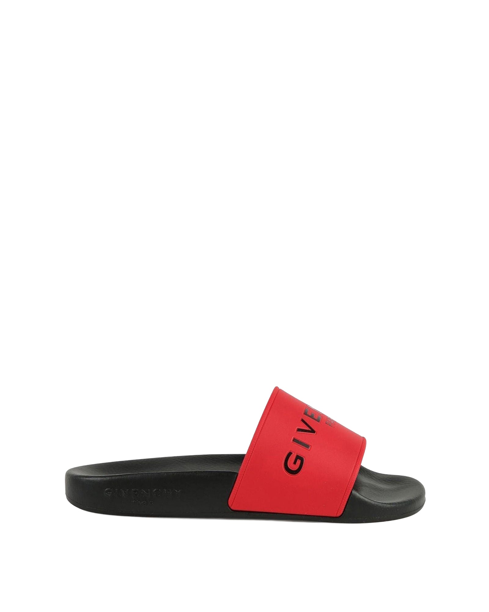 Mules with embossed logo - Red