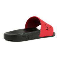 Mules with embossed logo - Red
