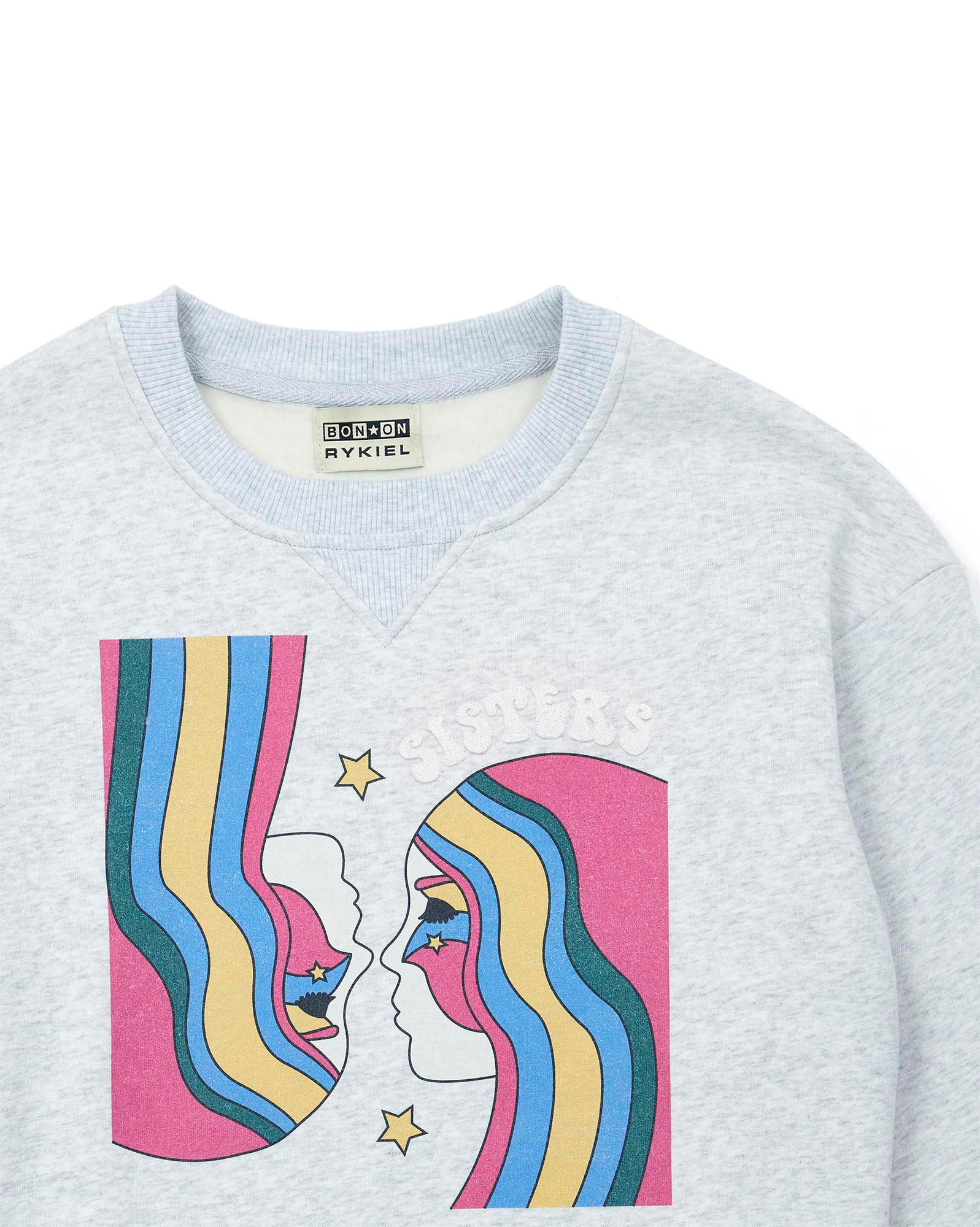 Bonton x Sonia Rykiel Face Sweatshirt - Sr Mixed Grey