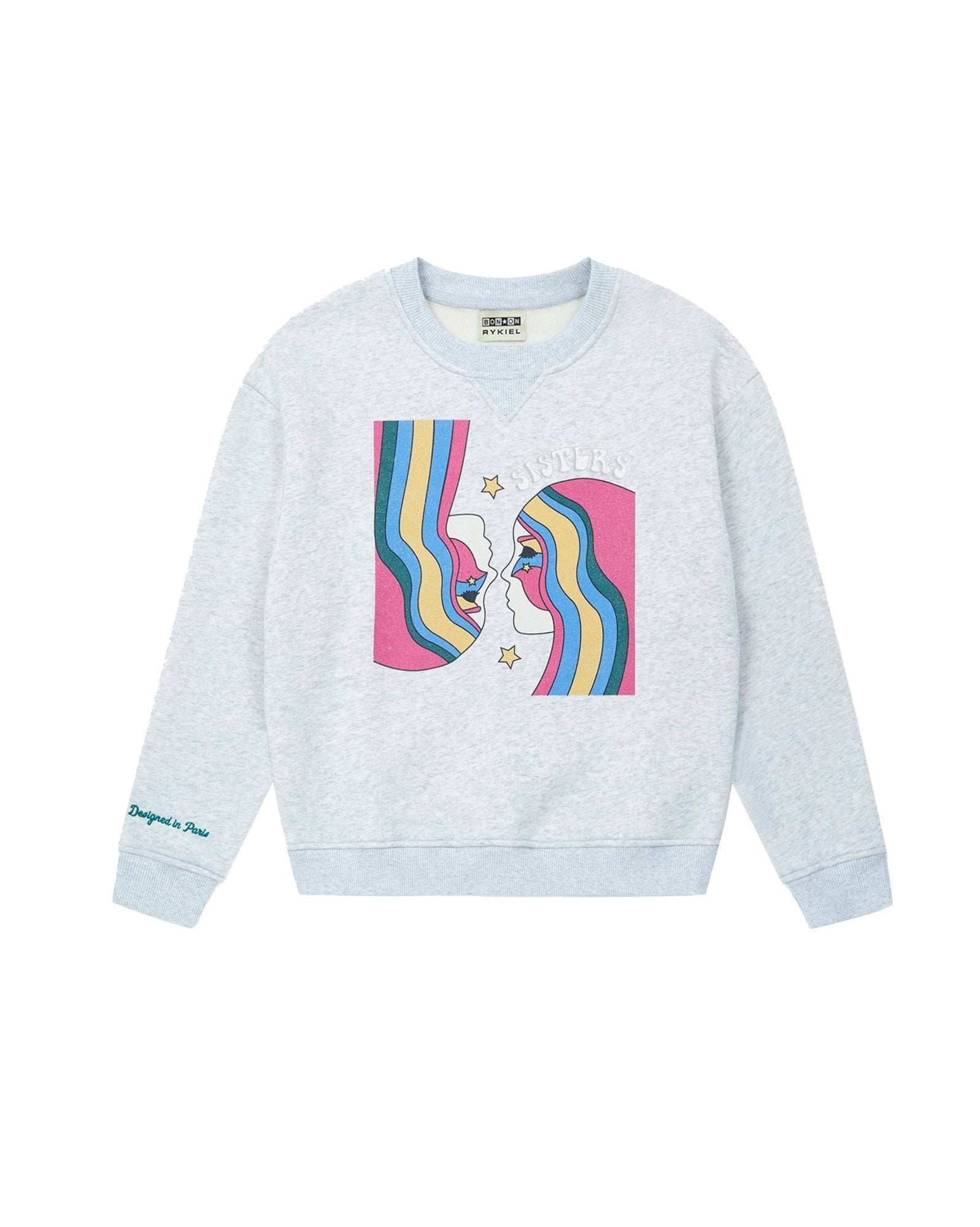 Bonton x Sonia Rykiel Face Sweatshirt - Sr Mixed Grey