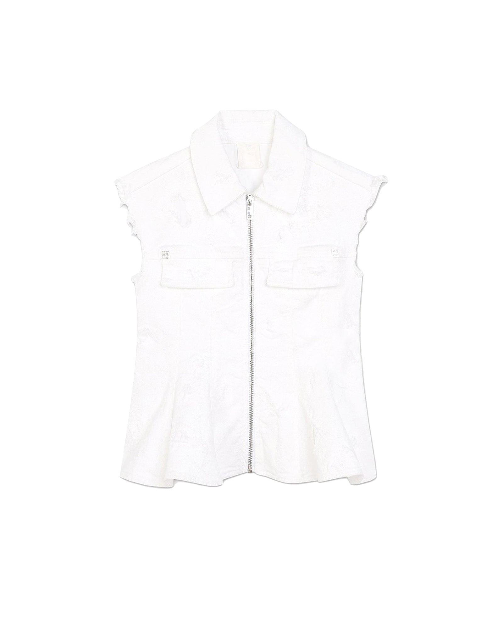 Veste sans manches en coton - Blanc
