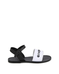 Sandales en cuir - Blanc noir