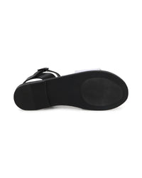 Sandales en cuir - Blanc Noir