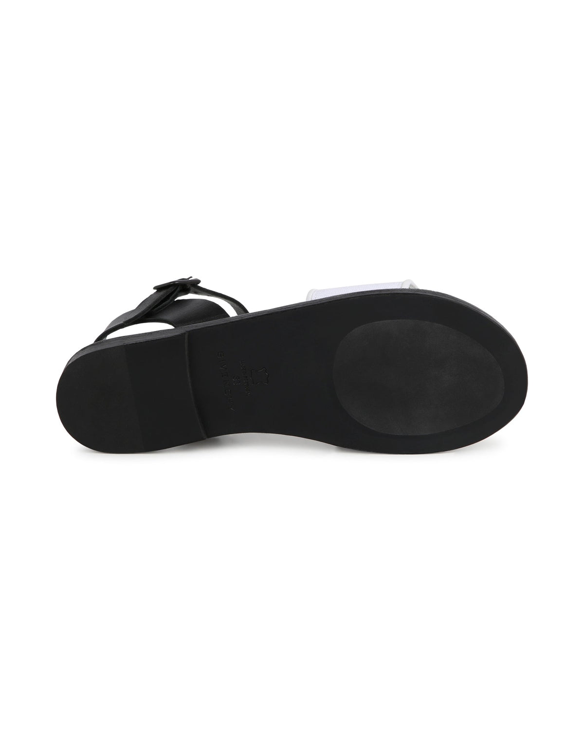 Sandales en cuir - Blanc Noir