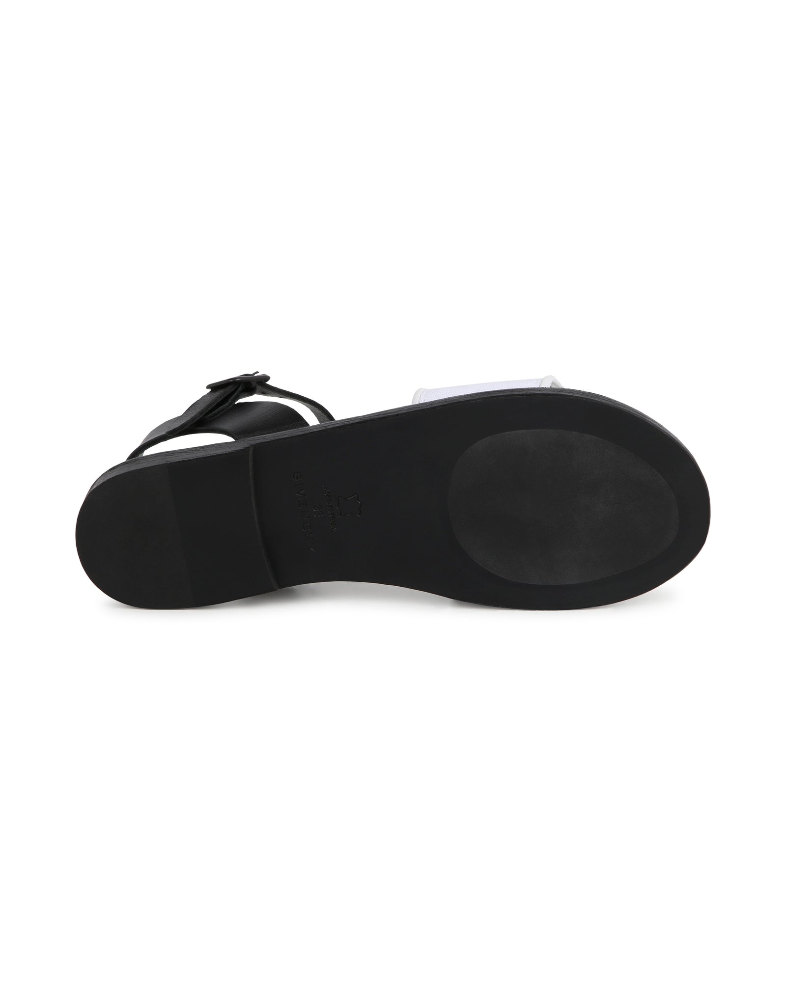 Sandales en cuir - Blanc Noir