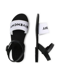 Sandales en cuir - Blanc Noir