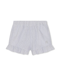 Ensemble chemise et short en coton - Blanc bleu