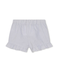 Ensemble chemise et short en coton - Blanc bleu