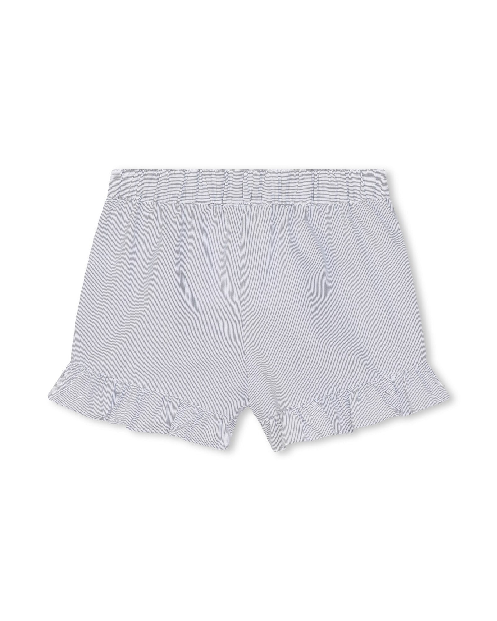 Ensemble chemise et short en coton - Blanc bleu