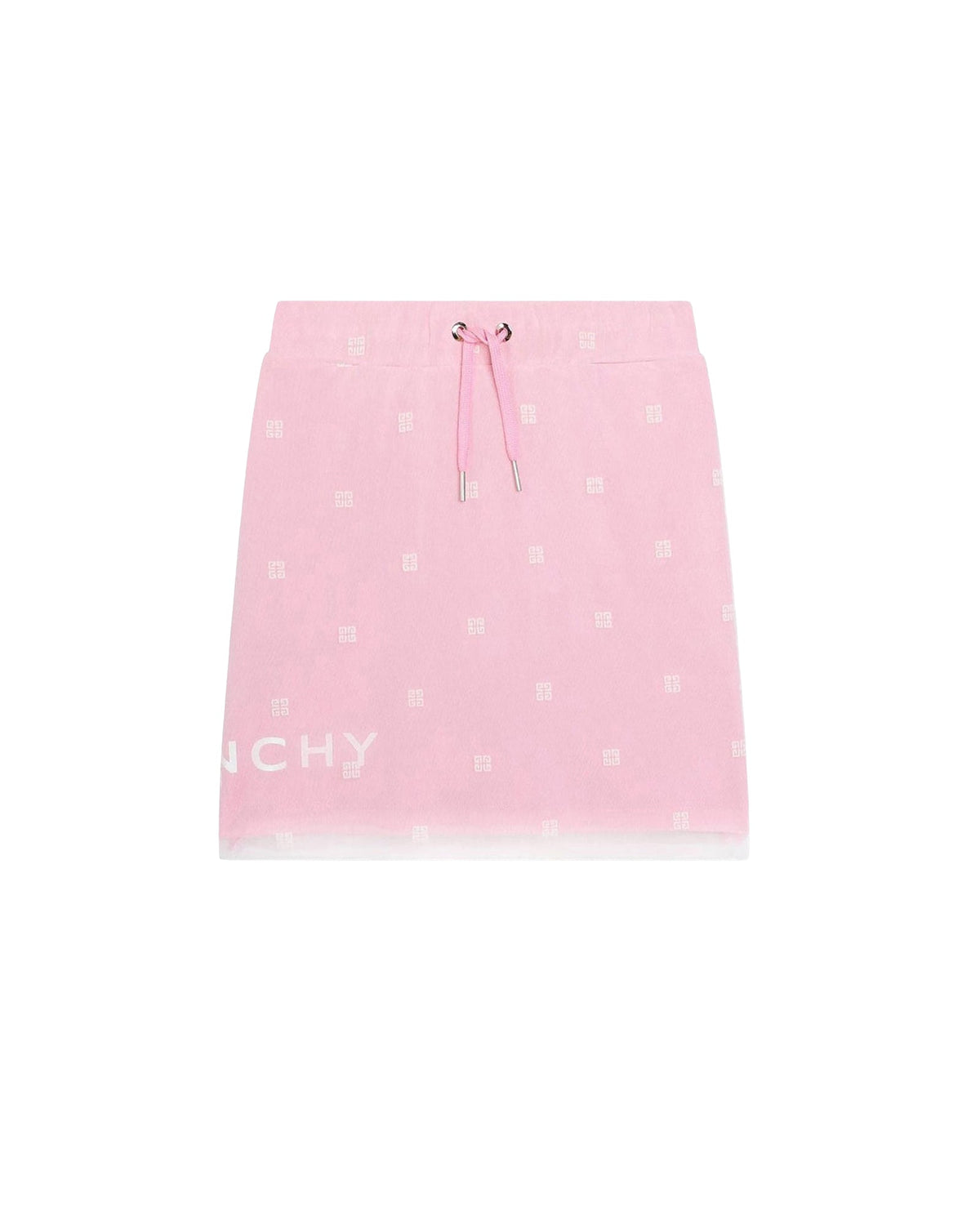 Jupe avec motif en tulle - Rose Friandise