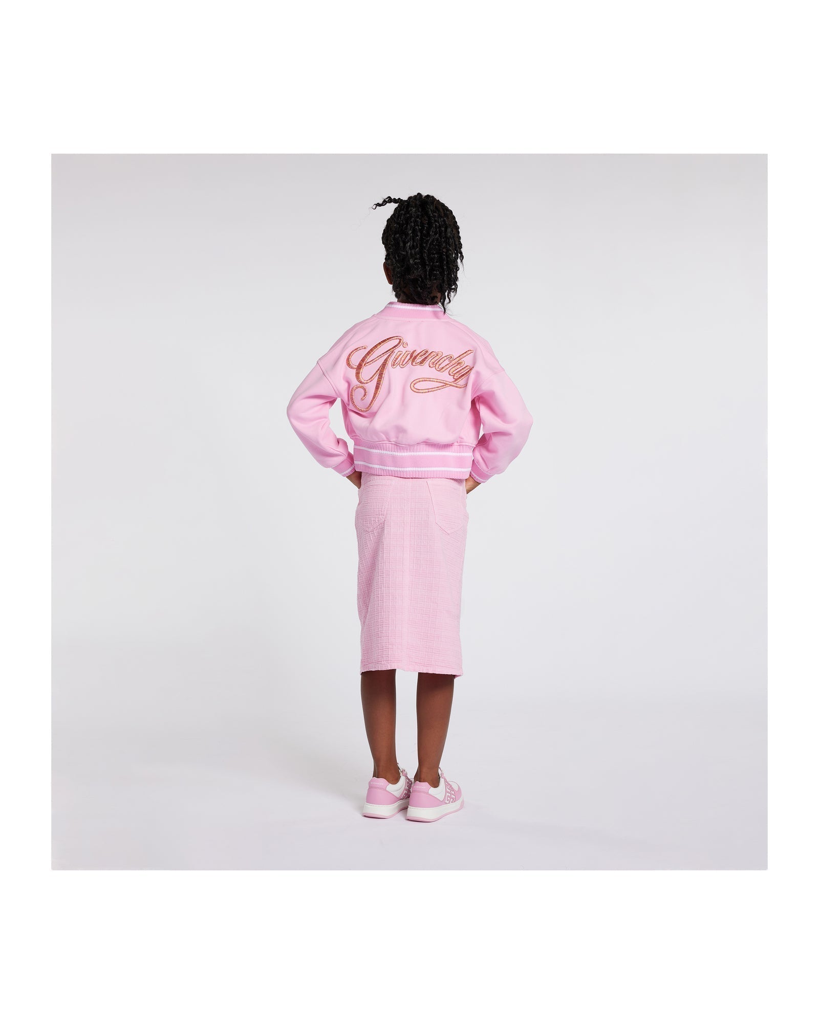Jupe midi fendue en coton - Rose Friandi