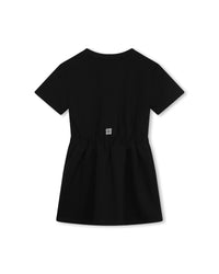 Robe à manches courtes en coton - Black