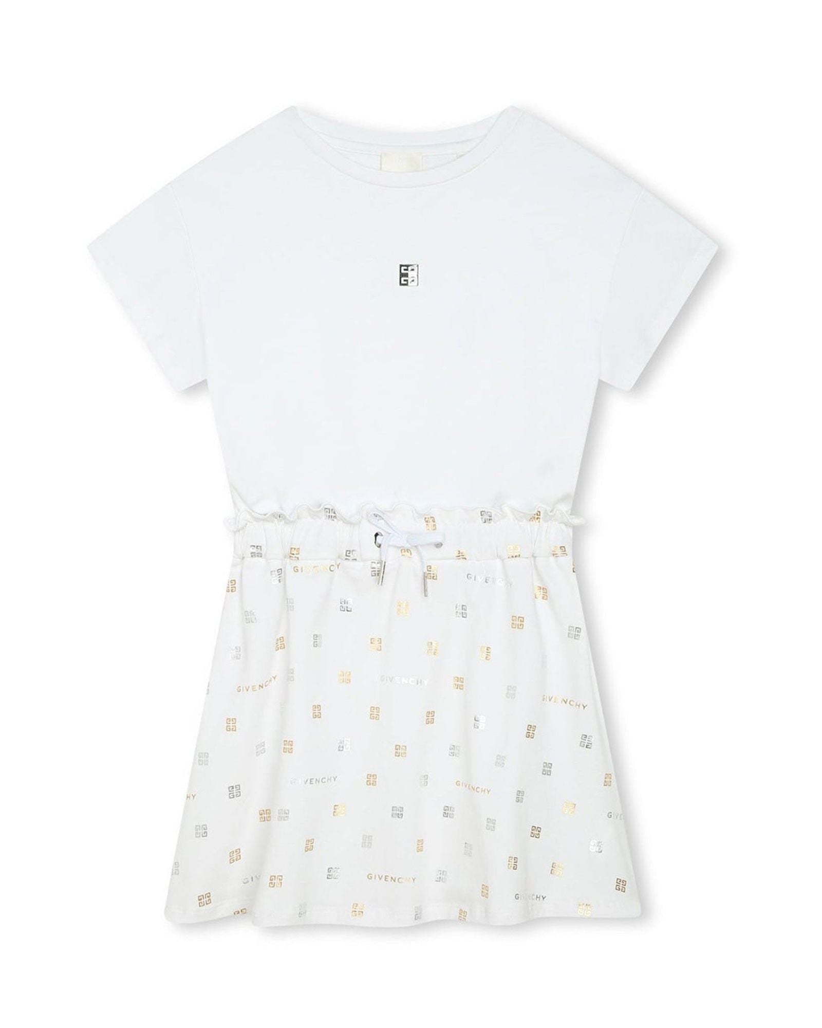 Robe à manches courtes en coton - Blanc