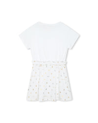 Robe à manches courtes en coton - Blanc