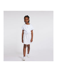 Robe à manches courtes en coton - Blanc