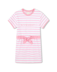 Robe à taille élastiquée - Blanc Rose