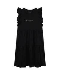 Robe à manches courtes en coton - Black