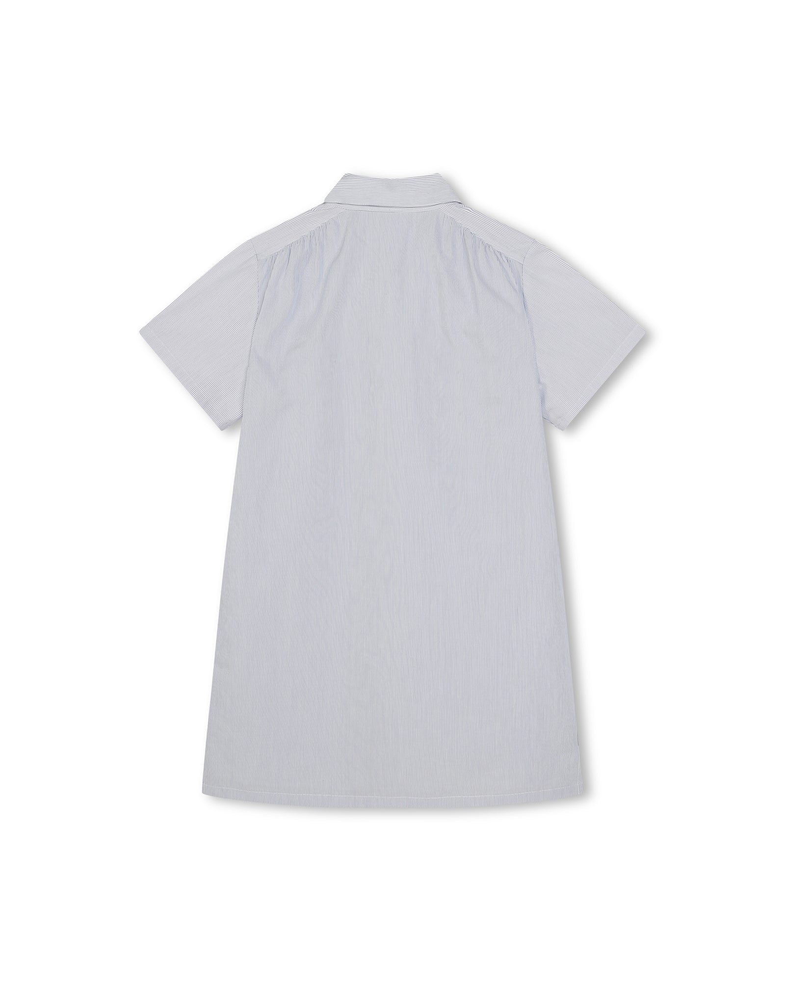 Robe chemisier en coton - Blanc bleu