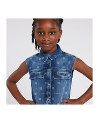 Robe denim en coton - Double stone