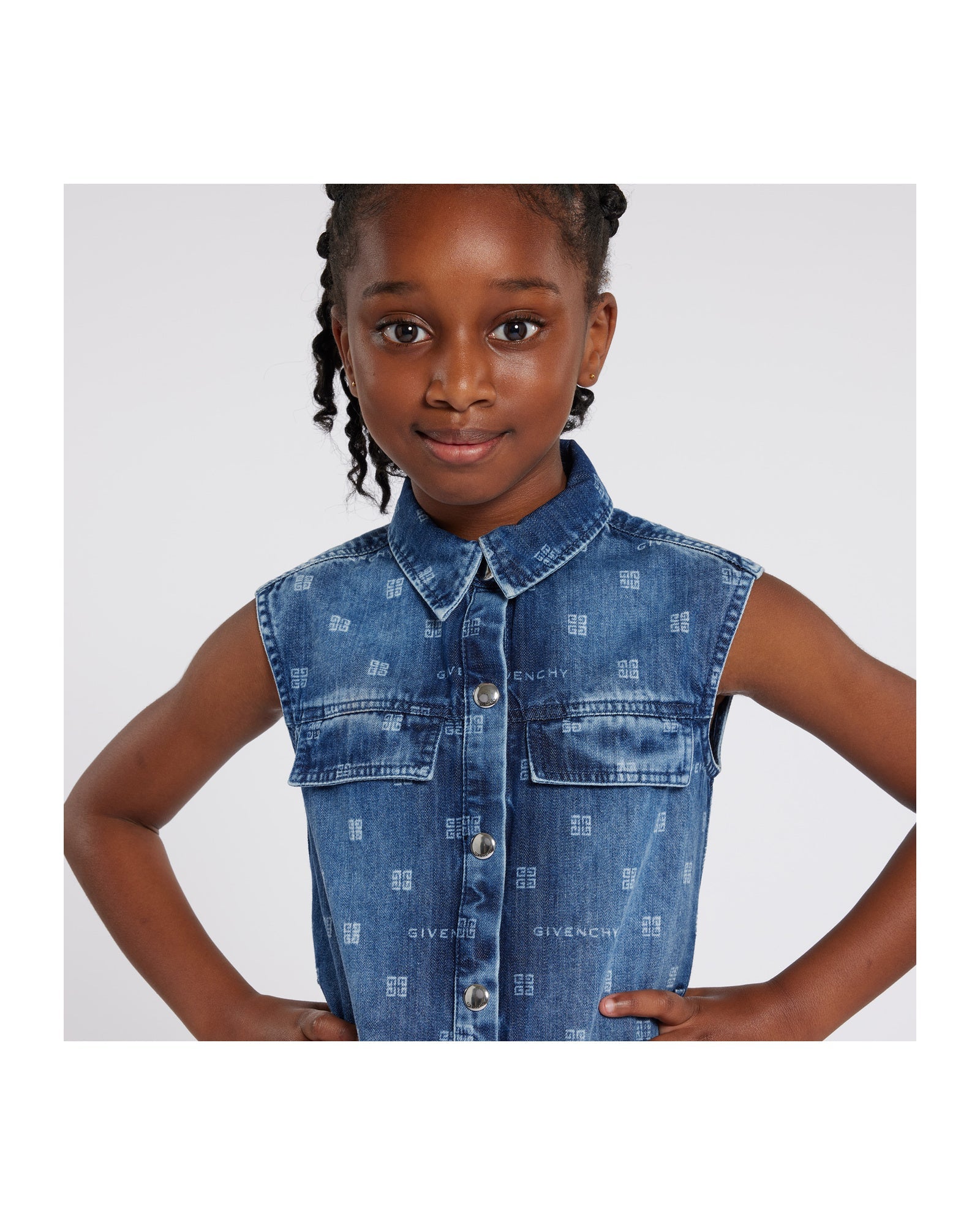 Robe denim en coton - Double stone