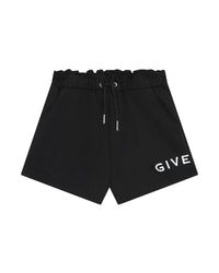 Elasticated waist shorts - Black