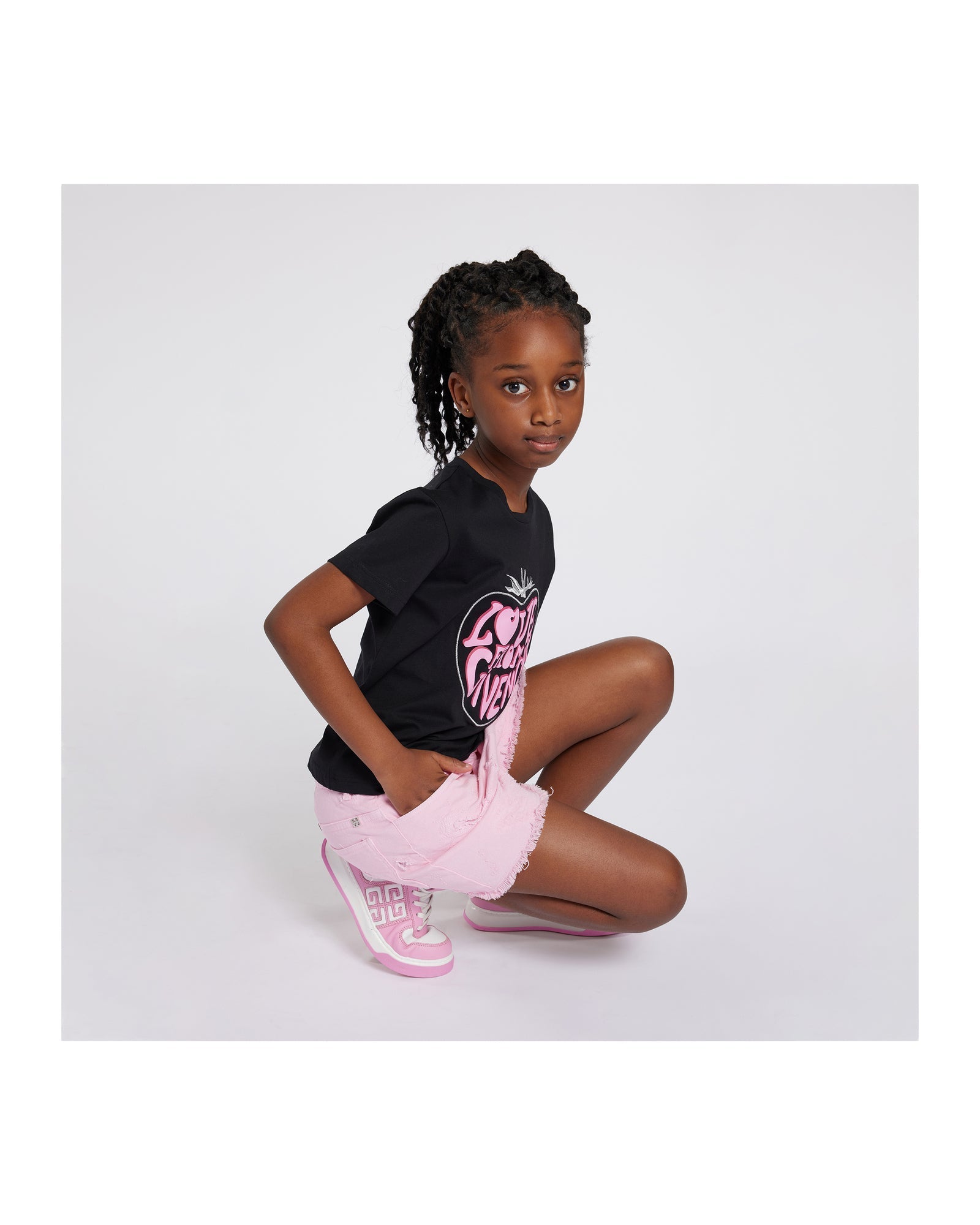 Short en coton - Rose friandise