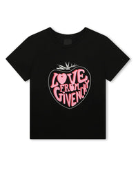 Short-sleeved cotton T-shirt - Black