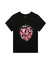 Short-sleeved cotton T-shirt - Black
