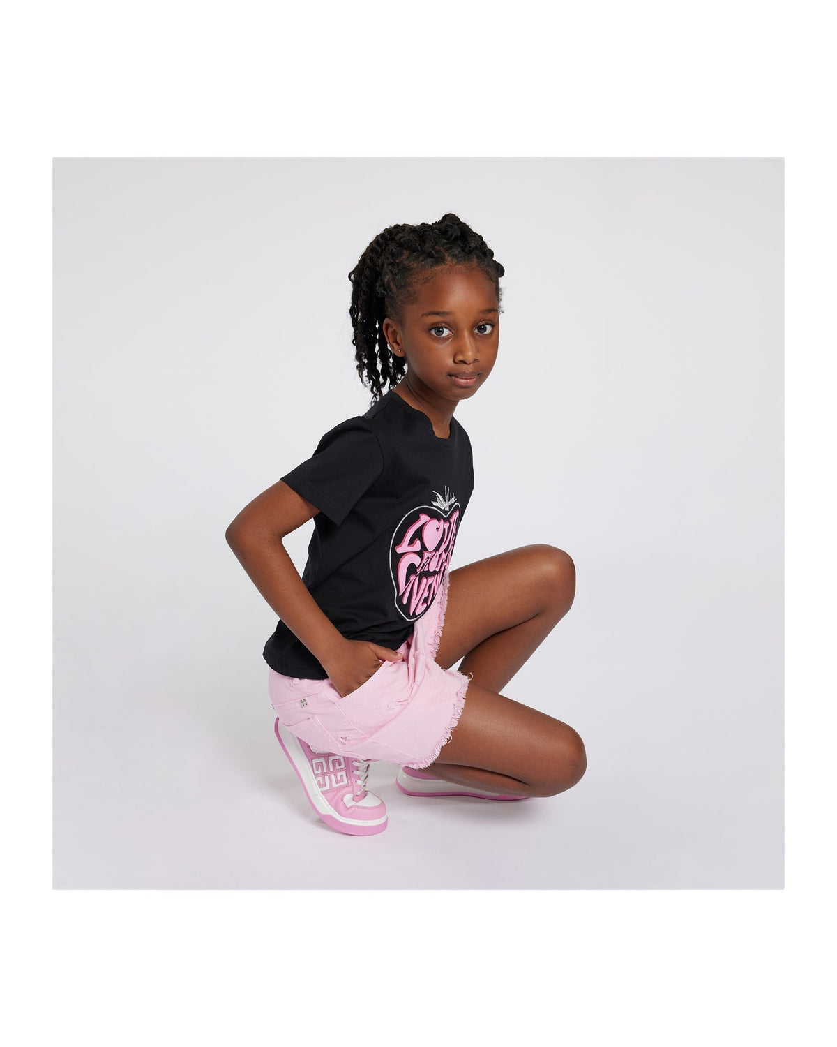 T-shirt à manches courtes en coton - Black
