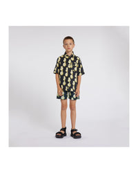 Chemise en coton - Noir jaune