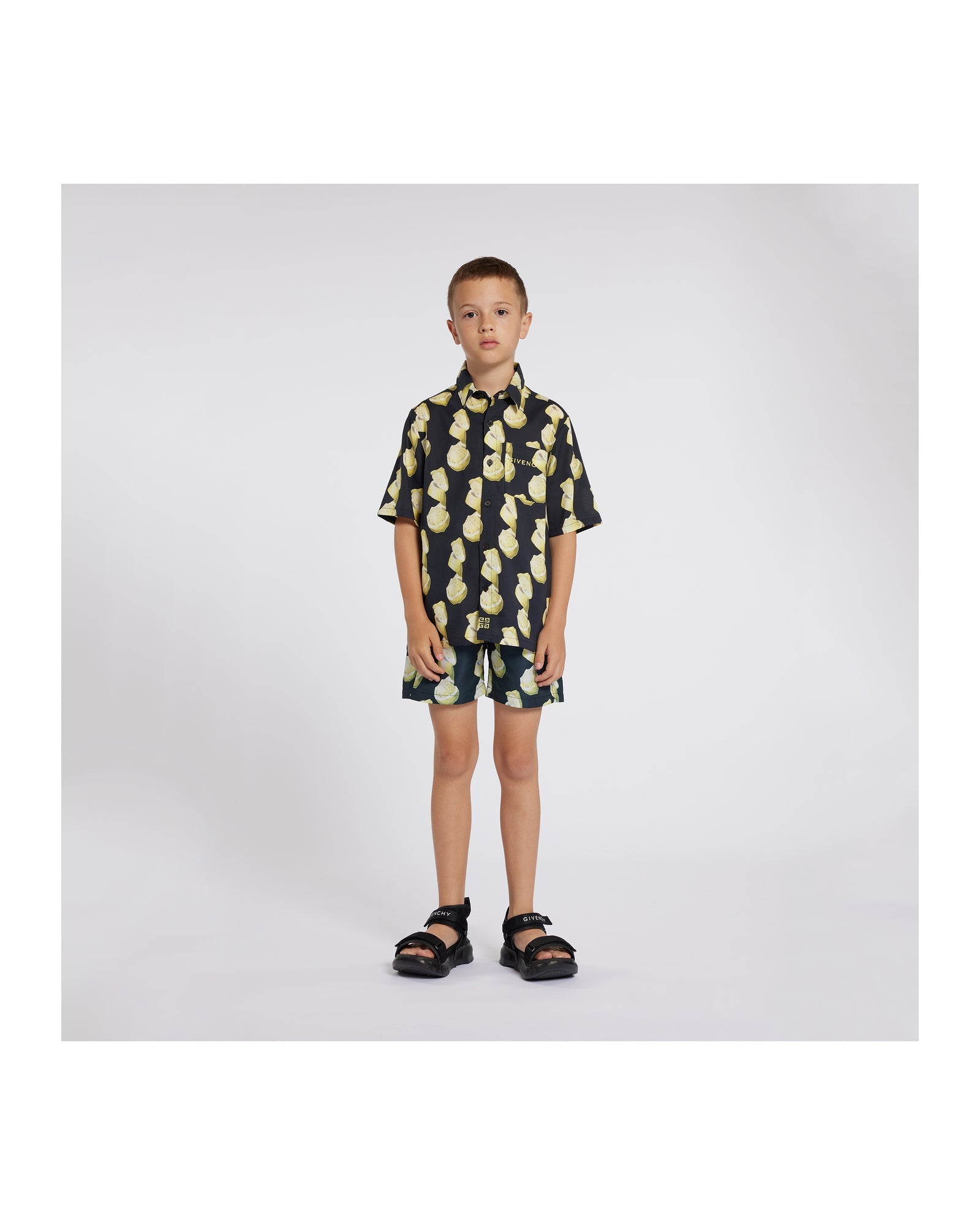Chemise en coton - Noir jaune