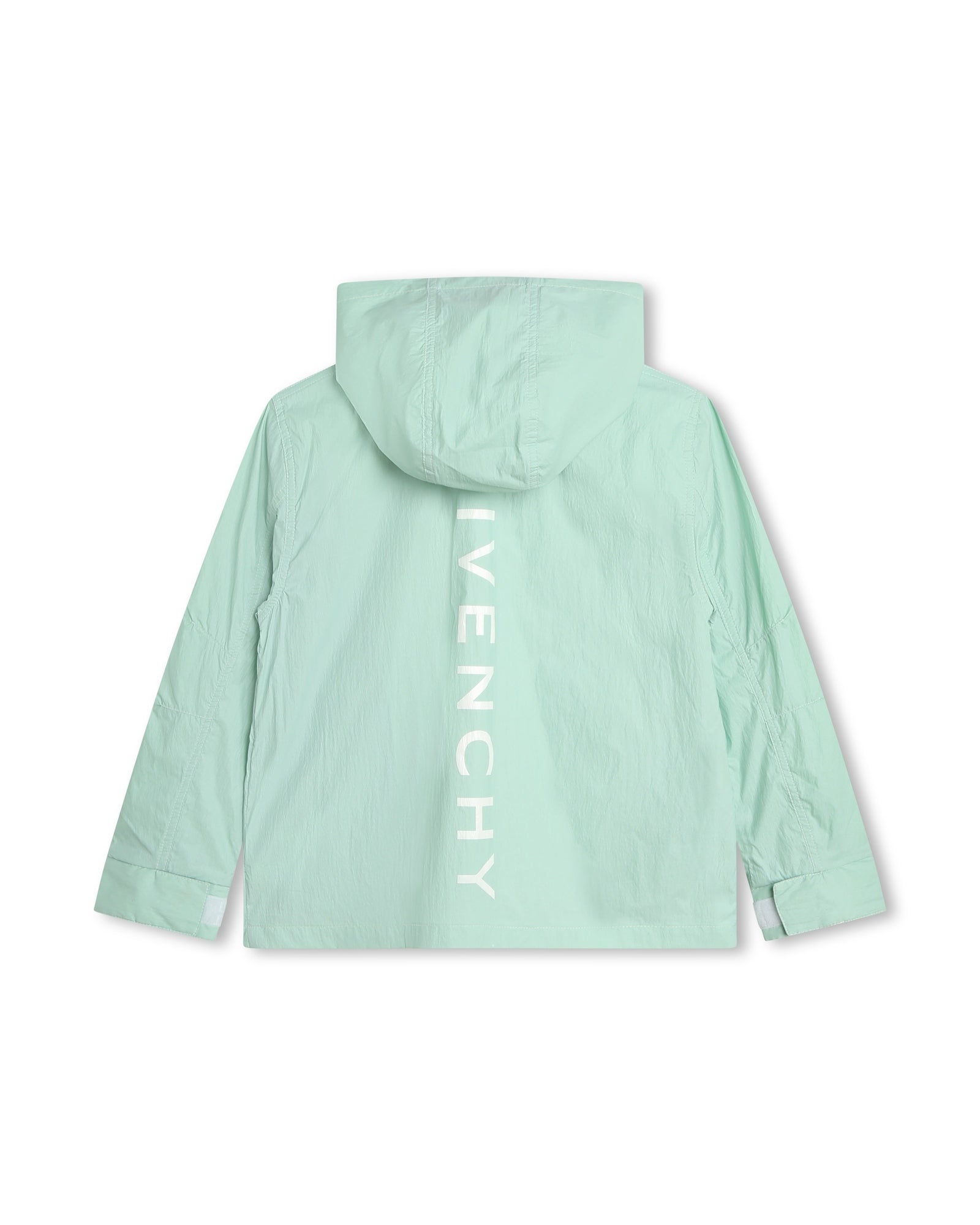 Coupe-vent à capuche - Blanc vert