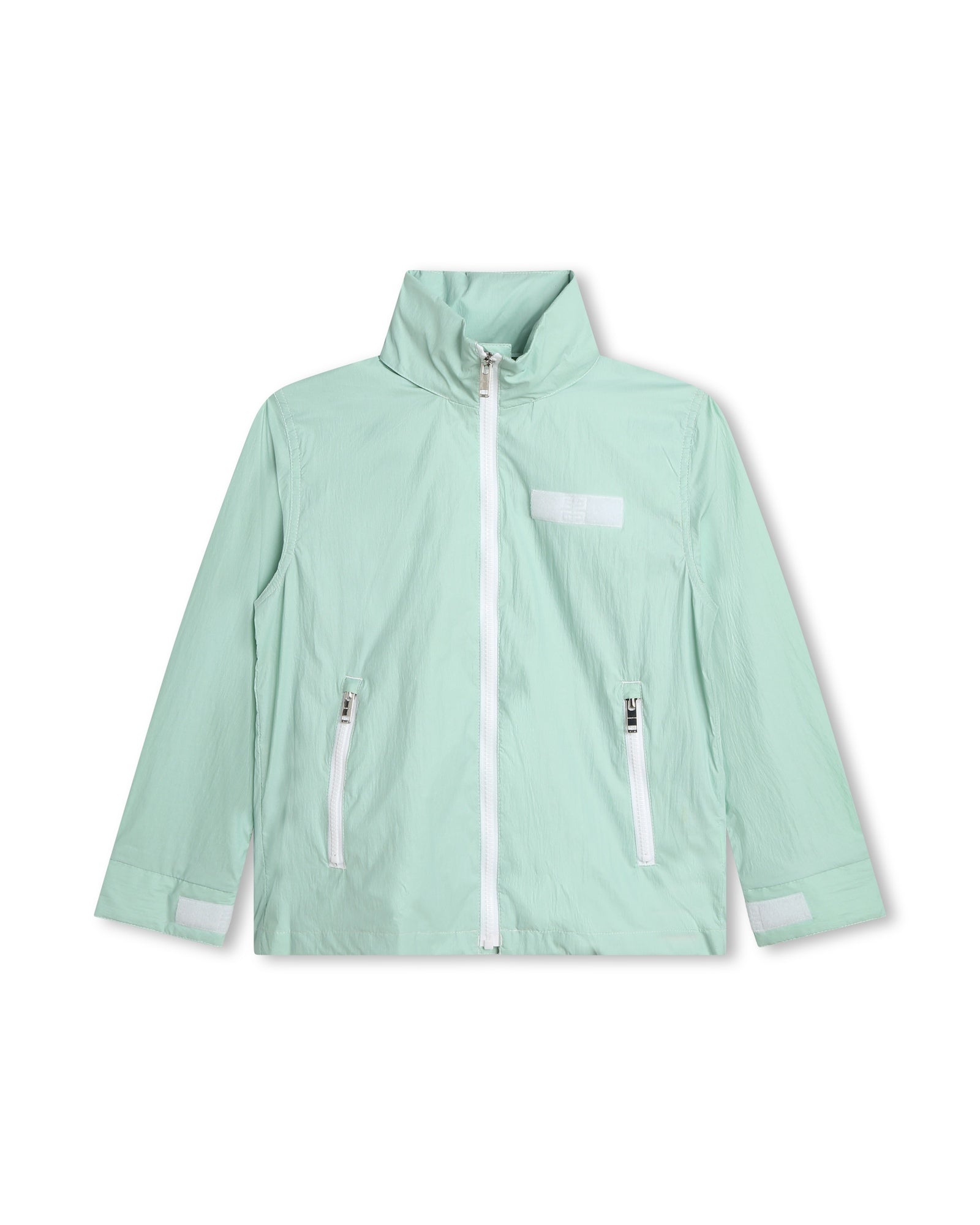 Coupe-vent à capuche - Blanc vert